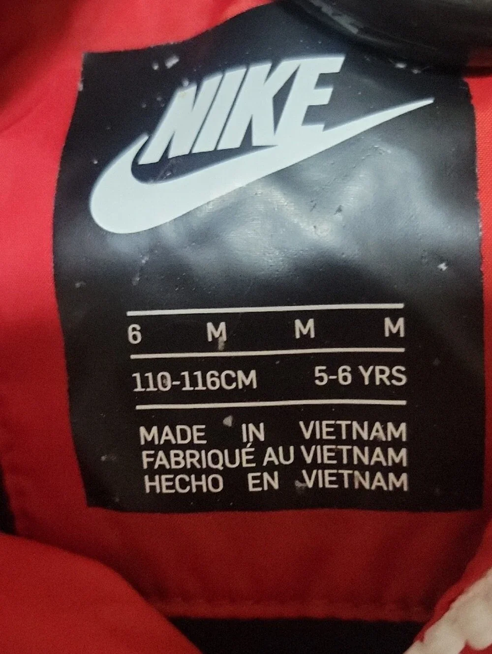 Nike Red, Black & White Kids Hooded Windbreaker